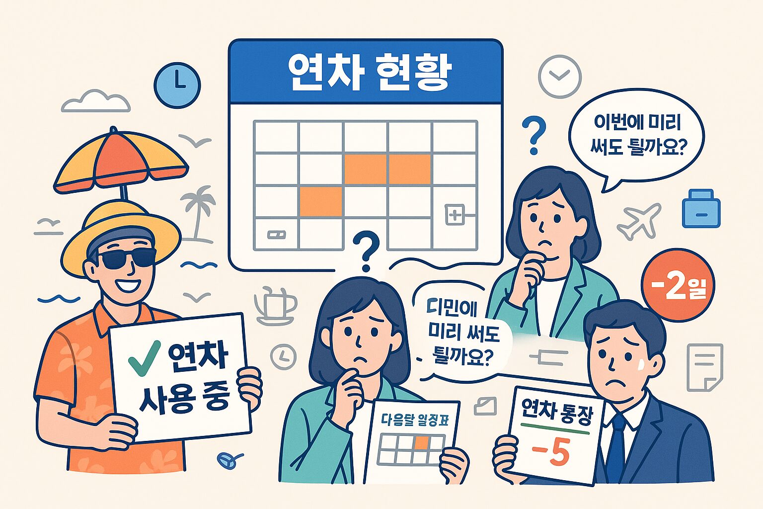 연차휴가,선연차,마이너스연차