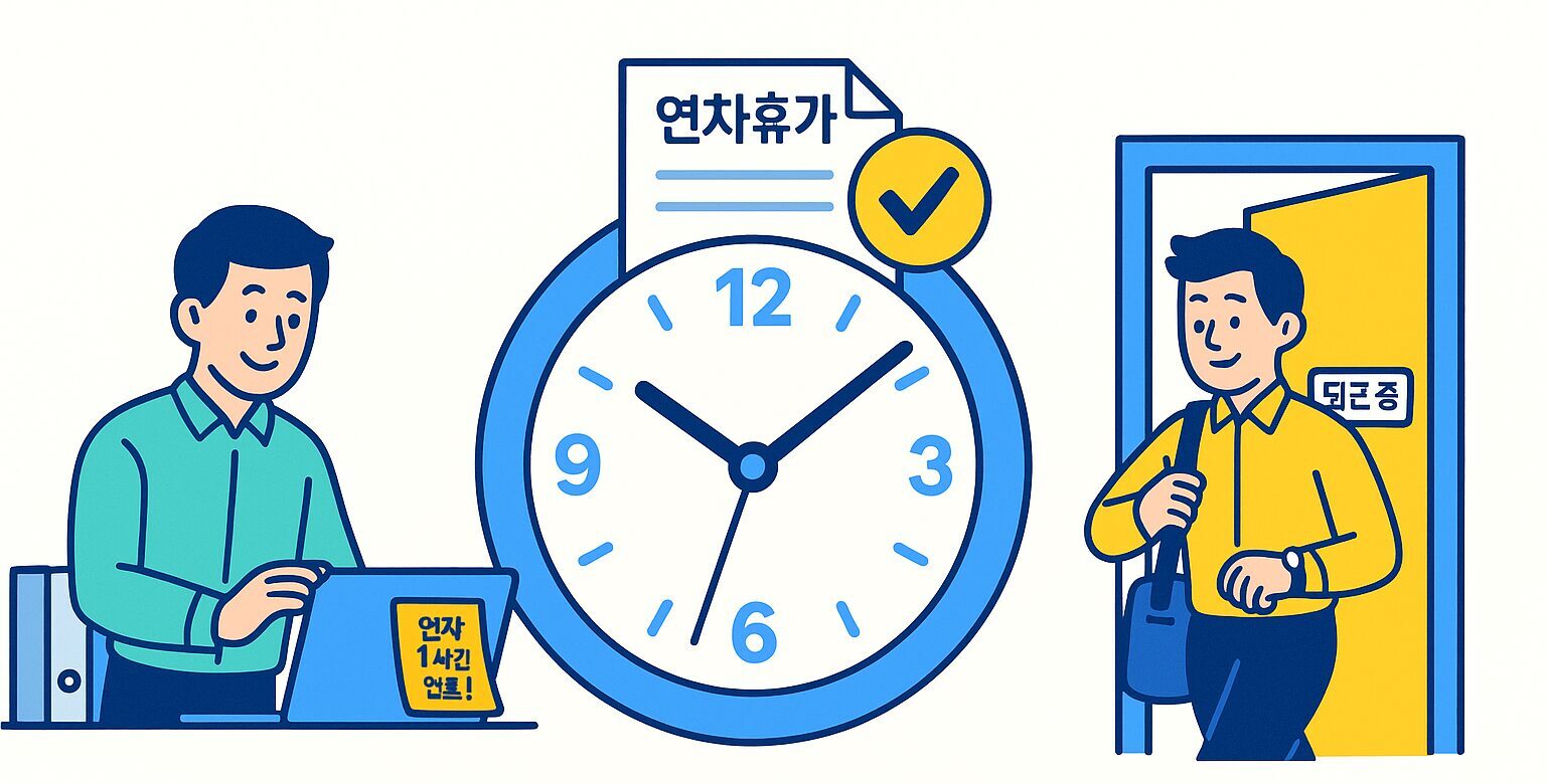 연차휴가,시간단위